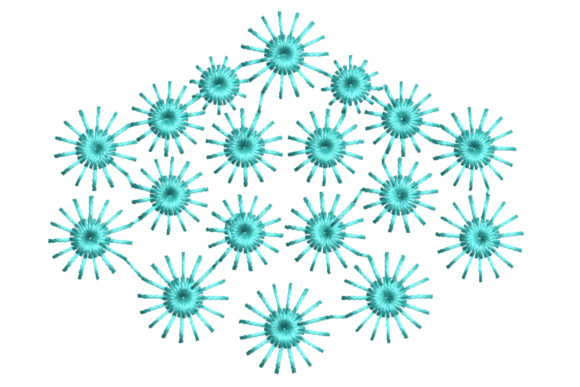 Floral Shape Embroidery Design