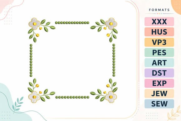 Floral Square Frame: A Seasonal Embroidery Staple